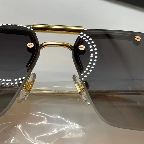 Versace Sunglasses VE2245 10028G 60mm Gold / Grey Gradient Lens Authentic & NWT - Picture 10 of 12